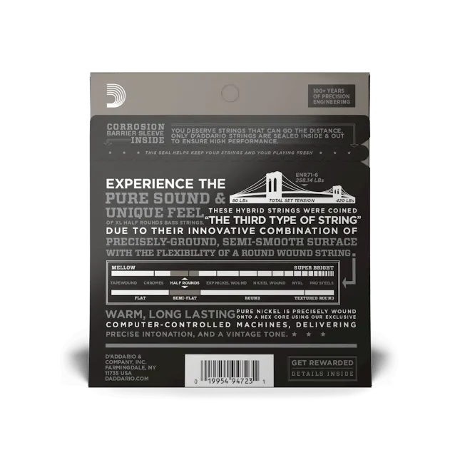D'ADDARIO D'addario ENR71-6 struny do gitary basowej - zdjecie 2