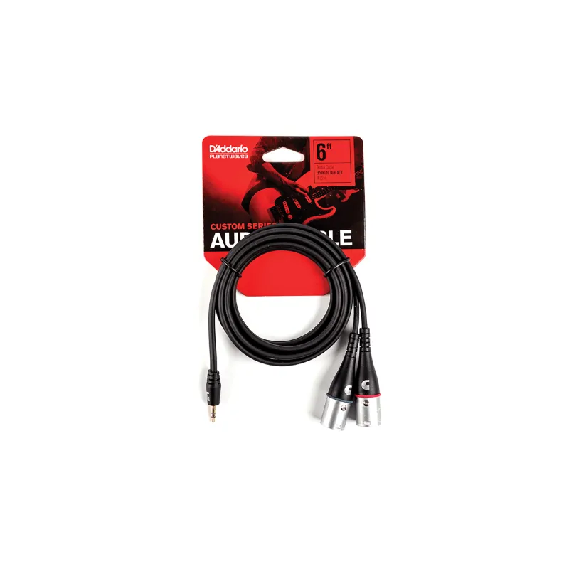 D'ADDARIO D'Addario PW-MPXLR-06 3,5mm Jack ST - 2xXLRM 1,8m - zdjecie 2