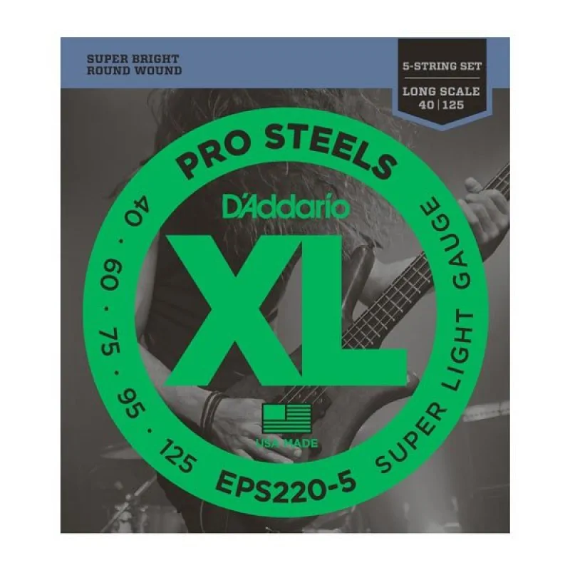 D'ADDARIO D'Addario EPS220-5 - ProSteels 5-String 40-125