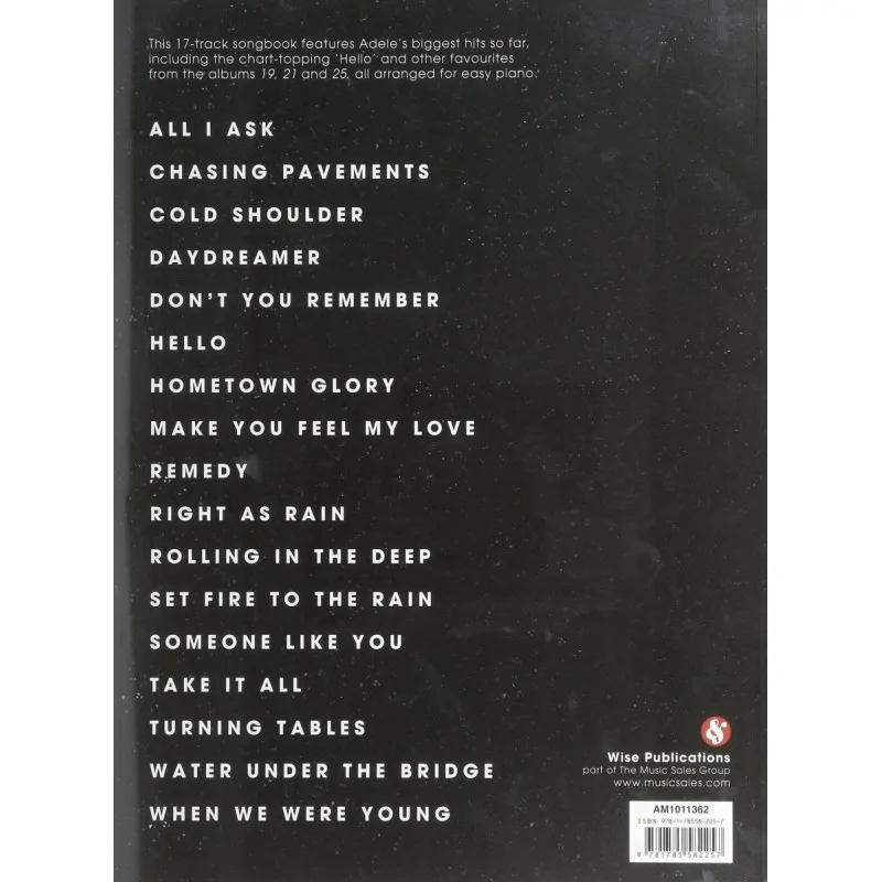 Wise Publications Wise Publications Adele The Best Of Easy Piano - zdjecie 2