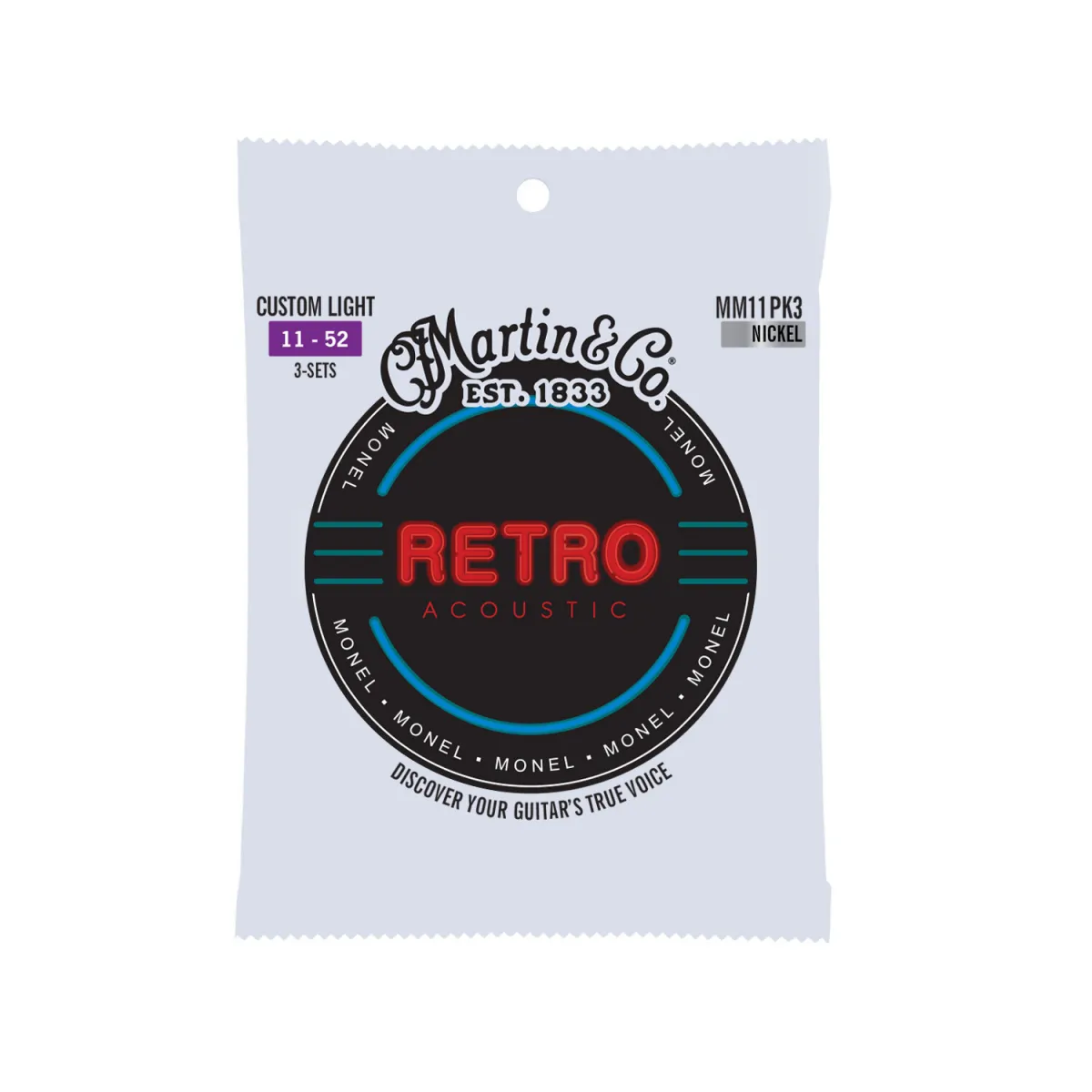 MARTIN Martin MM-11 Retro 3 Packs 11-52 trójpak strun do gitary akustycznej