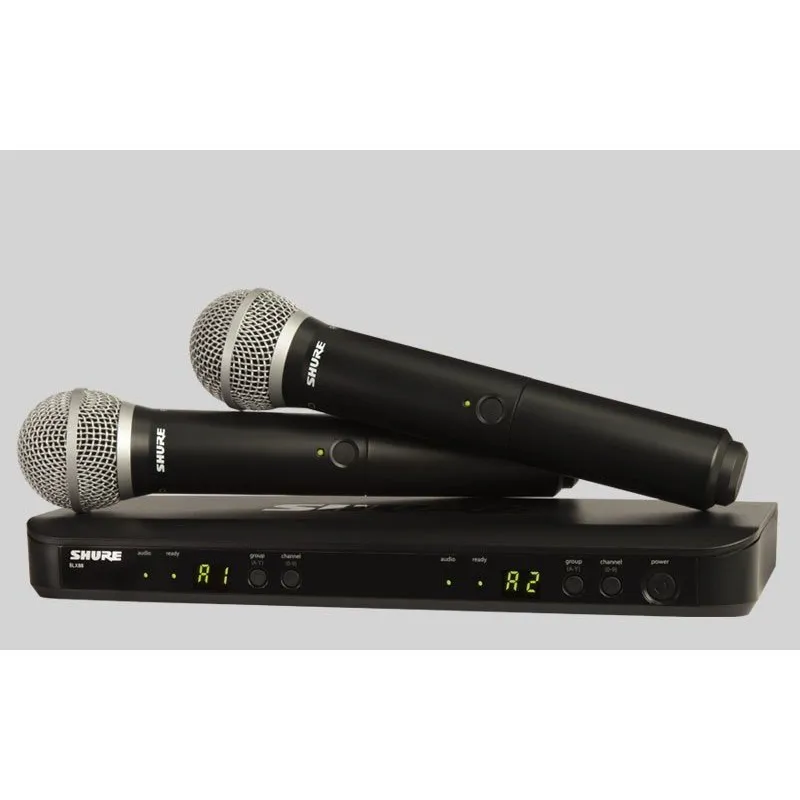 SHURE Shure BLX288E/PG58-H8E - System bezprzewodowy z podwójnym odbiornikiem i mikrofonami PGA58 (518-542 MHz) - zdjecie 2