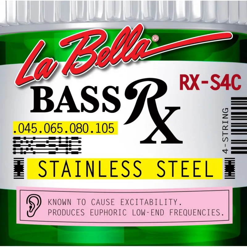 LA BELLA La Bella RX-S4C 45-105 stalowe  struny do basu 4 strunowego