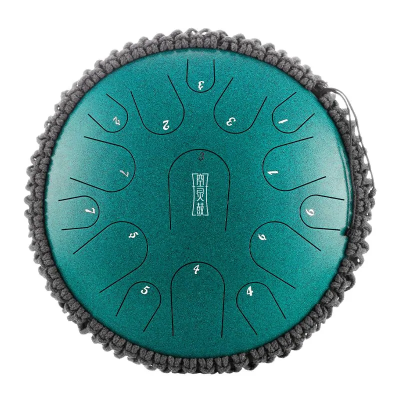 Hluru Hluru Tongue drum 15 ton 14'' premium TB15-14-MineralGreen