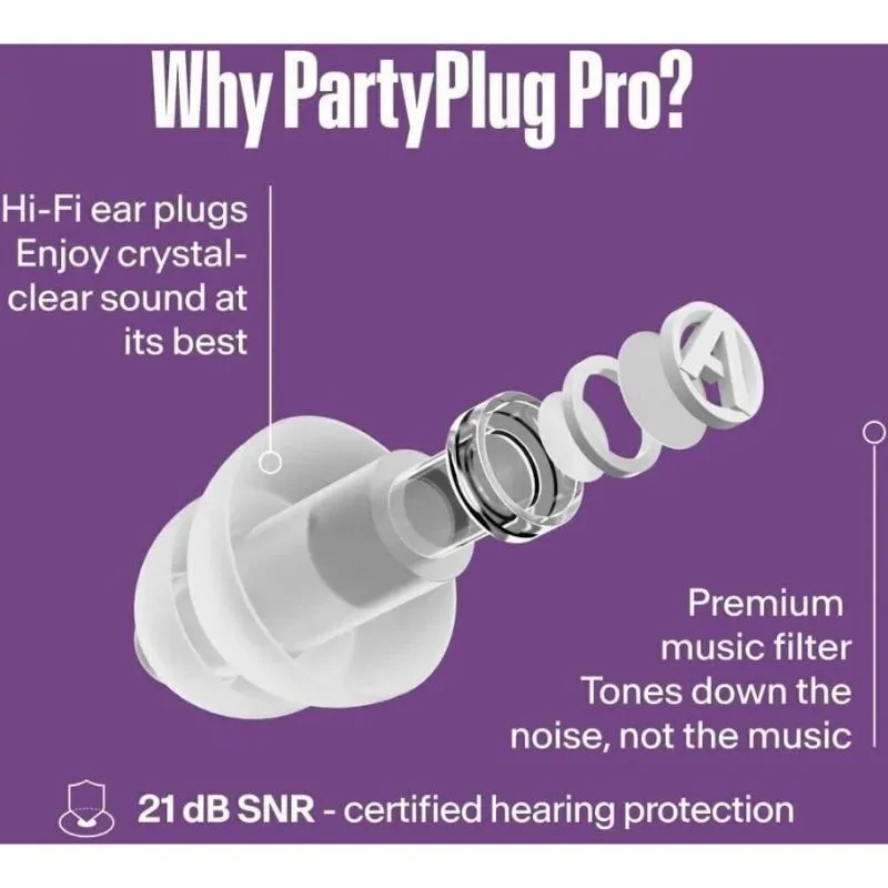 ALPINE Alpine PARTYPLUG Pro stopery do uszu transparentne - zdjecie 2