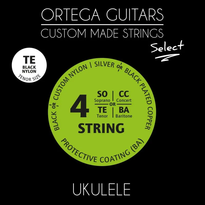 Ortega Ortega UKSBK-TE Black Nylon Select Struny ukulele