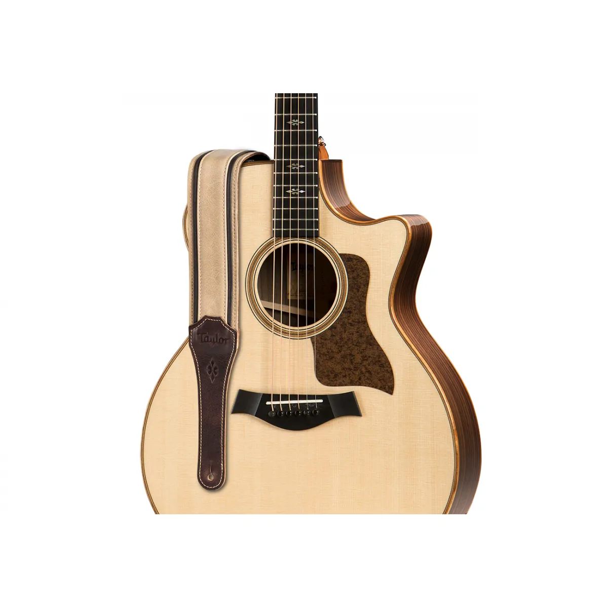 Taylor Guitars Taylor Reflections Spruce/Ebony Leather Pas do gitary - zdjecie 5