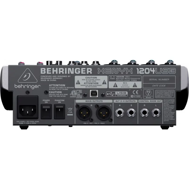 Behringer Behringer Mikser kompaktowy XENYX 1204USB - zdjecie 2