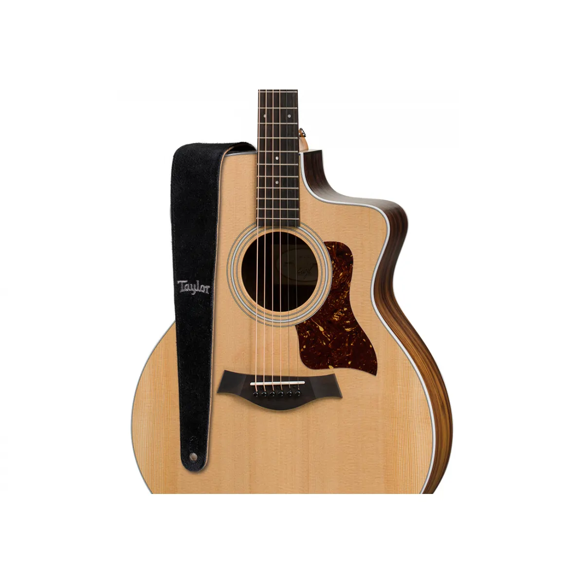 Taylor Guitars Taylor Embroidered Suede Black 2,5" Pas do gitary - zdjecie 5