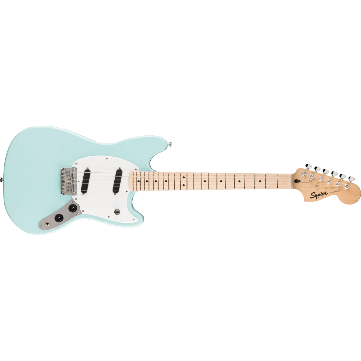 Squier Squier Sonic Mustang Maple Fingerboard White Pickguard Daphne Blue