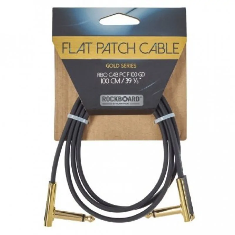 Rockboard Rockboard Flat 100 Gold kabel 100cm złączka jack - zdjecie 2