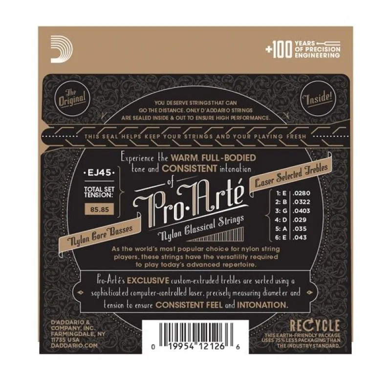 D'ADDARIO D'Addario EJ45 - Pro-Arte, normalny naciąg - zdjecie 2