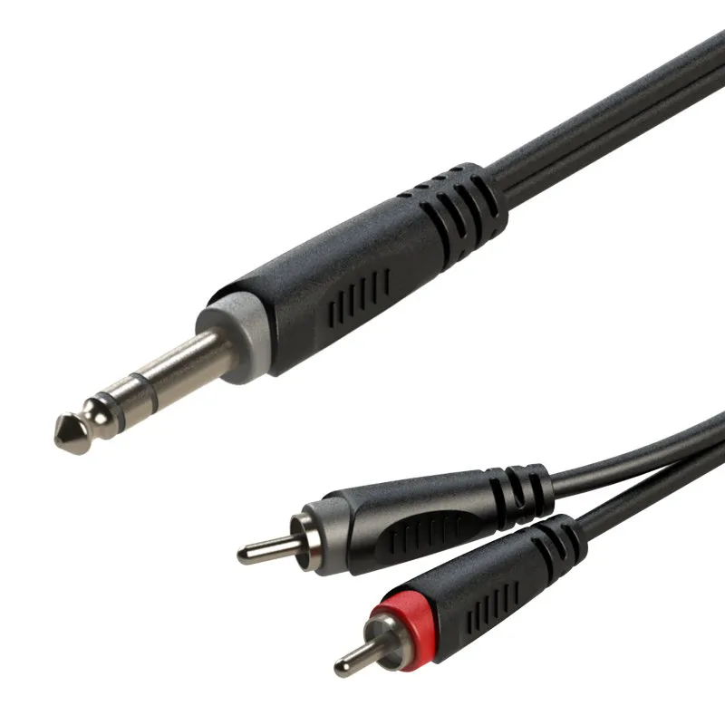 Roxtone Roxtone SAYC110L6 Kabel audio Jack 6.3mm stereo / 2 x RCA 6m