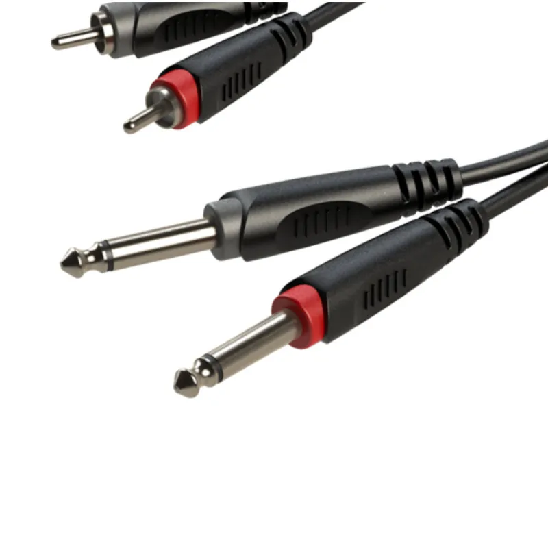 Roxtone Roxtone SACC150L1 Kabel audio 2 x RCA / 2 x Jack 6.3mm mono 1m