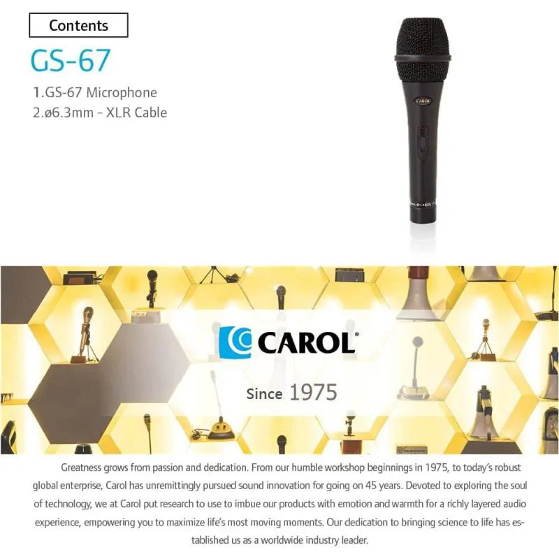 CAROL CAROL GS-67 Mikrofon dynamiczny - zdjecie 8