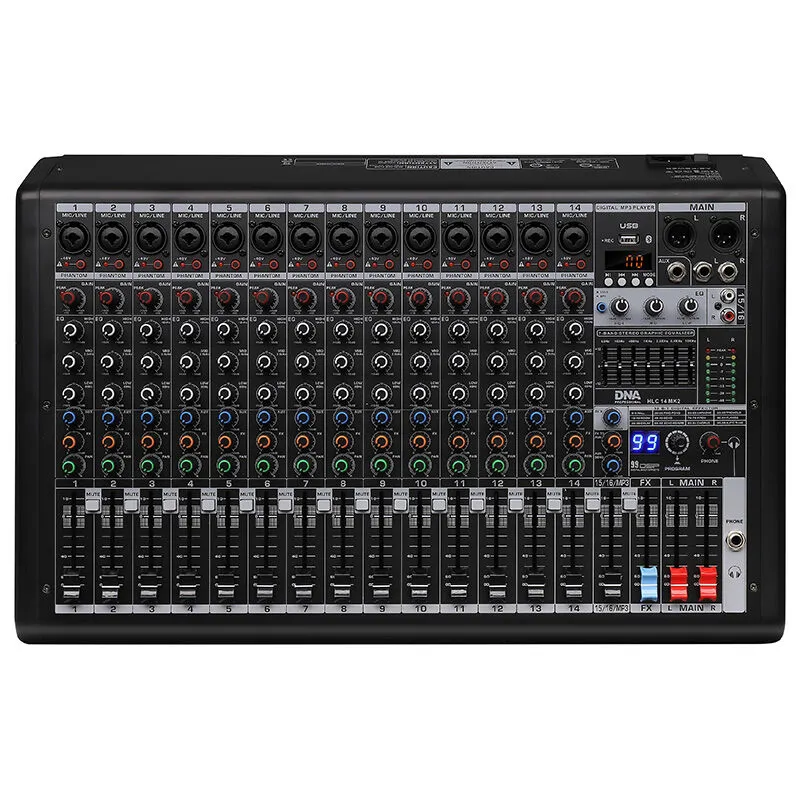 DNA DNA HLC 14 MK2 analogowy mikser dźwięku 14 kanałów USB MP3 Bluetooth Phantom DSP
