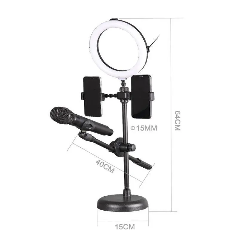 Kaline KA-LINE R-123 Lampa pierścieniowa LED ze statywem - zdjecie 3
