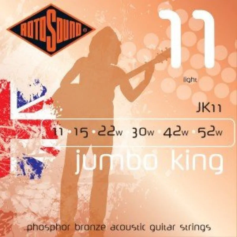 ROTOSOUND Rotosound JK11 Jumbo King phosphor bronze roundwound - zdjecie 2