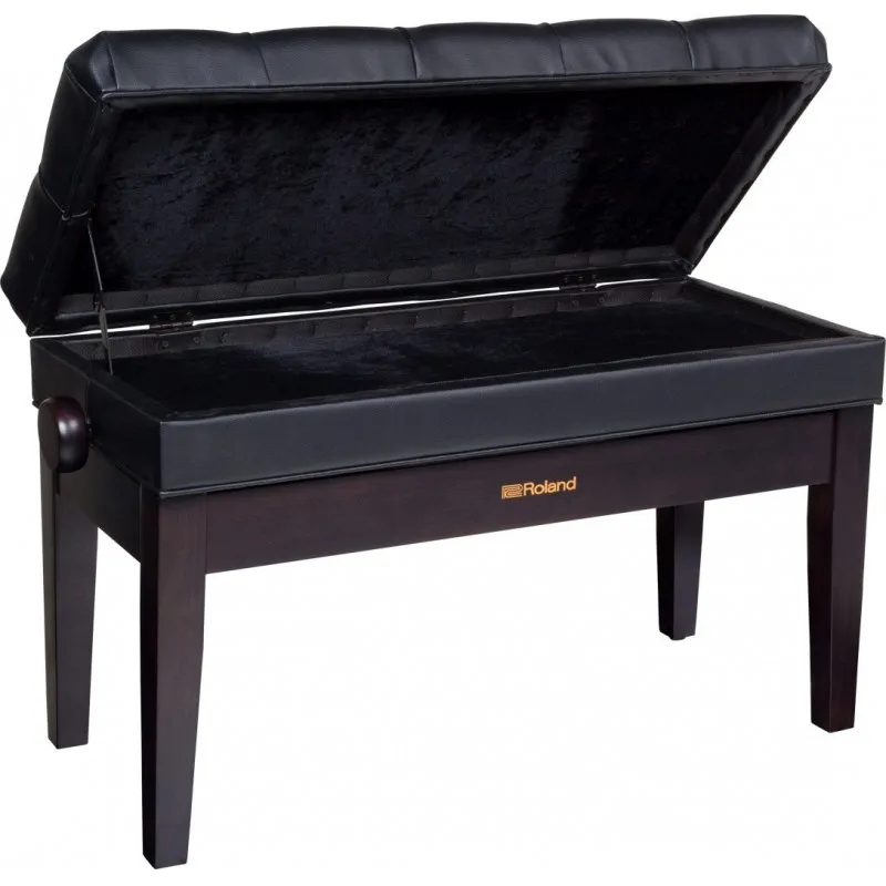 ROLAND Roland RPB-D500RW podwójna ława do pianina palisander mat regulowana ze schowkiem - zdjecie 2