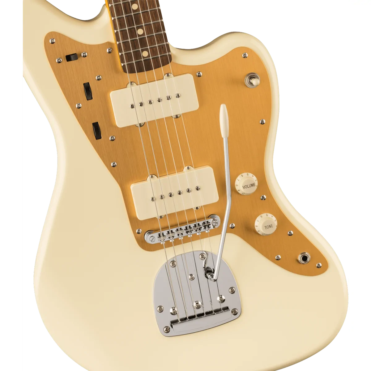 Squier Squier J Mascis Jazzmaster Laurel Fingerboard Gold Anodized Pickguard Vintage White - zdjecie 3