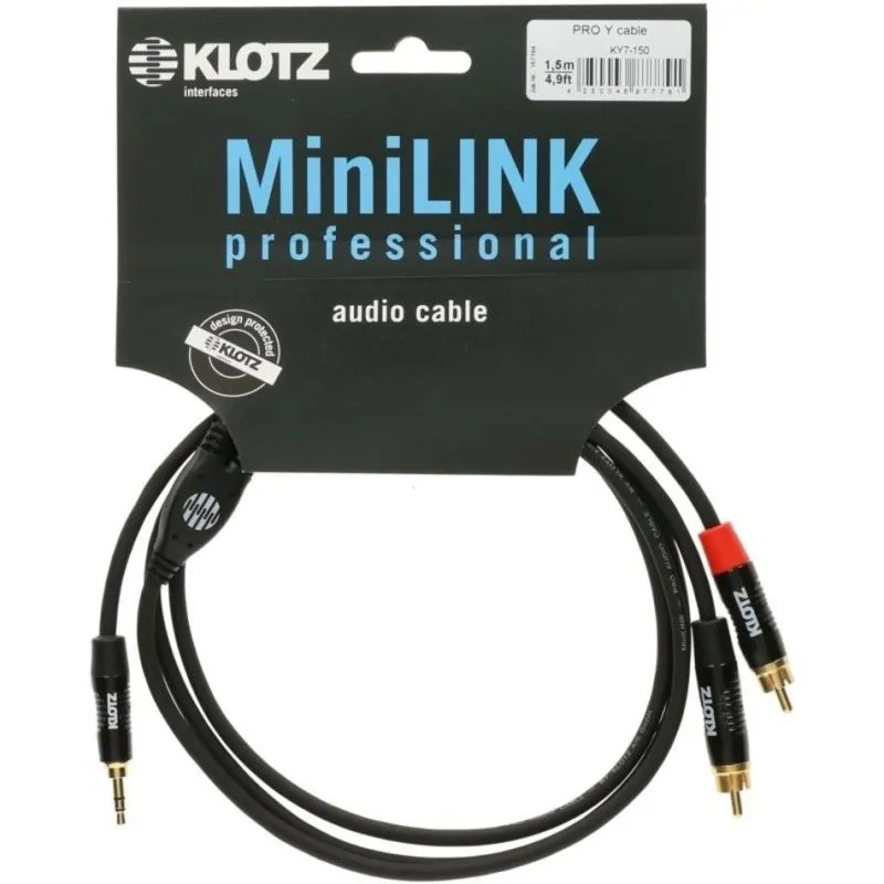 Klotz Klotz KY7-150 kabel mini jack stereo-2x RCA 1,5m