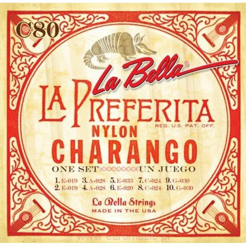 LA BELLA La Bella C80 La Preferita struny do Charango