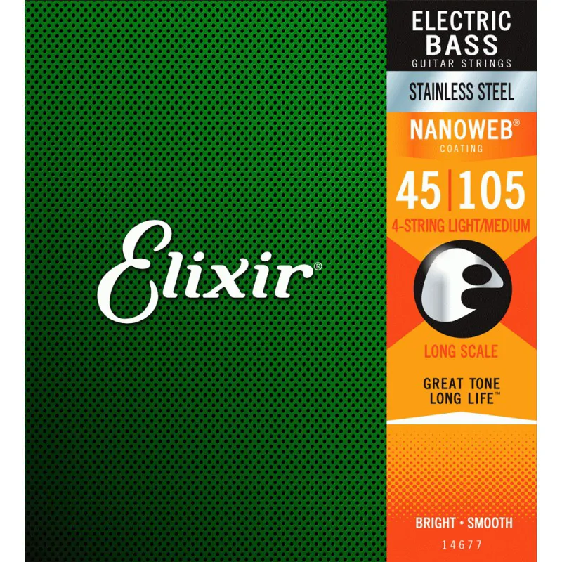 ELIXIR Elixir NanoWeb Steel 45-105 struny do gitary basowej