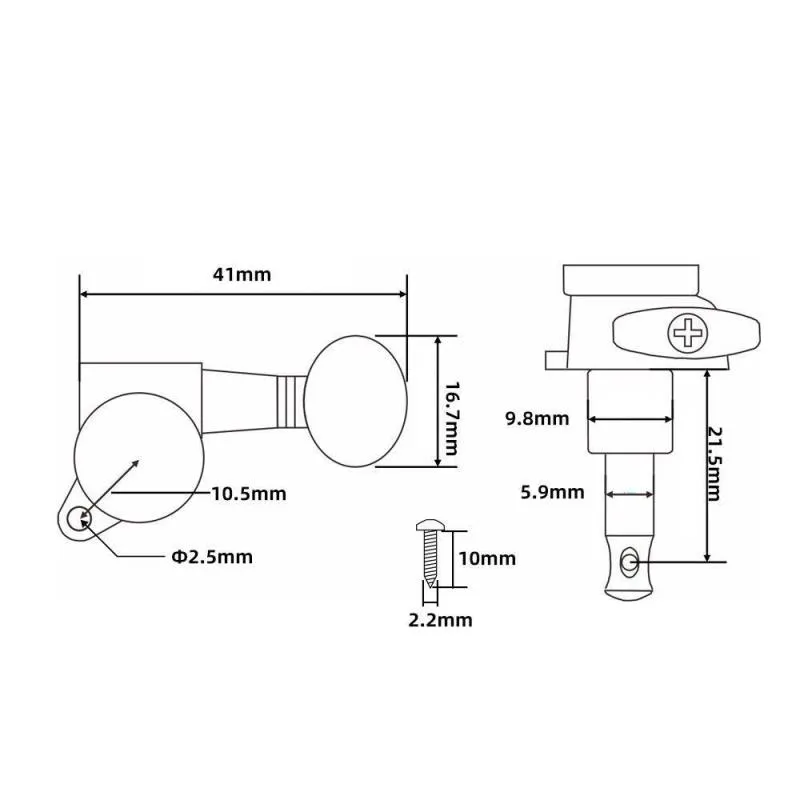 KERA AUdIO Kera Audio GM-02-6R-B Klucze gitary elektrycznej - zdjecie 3
