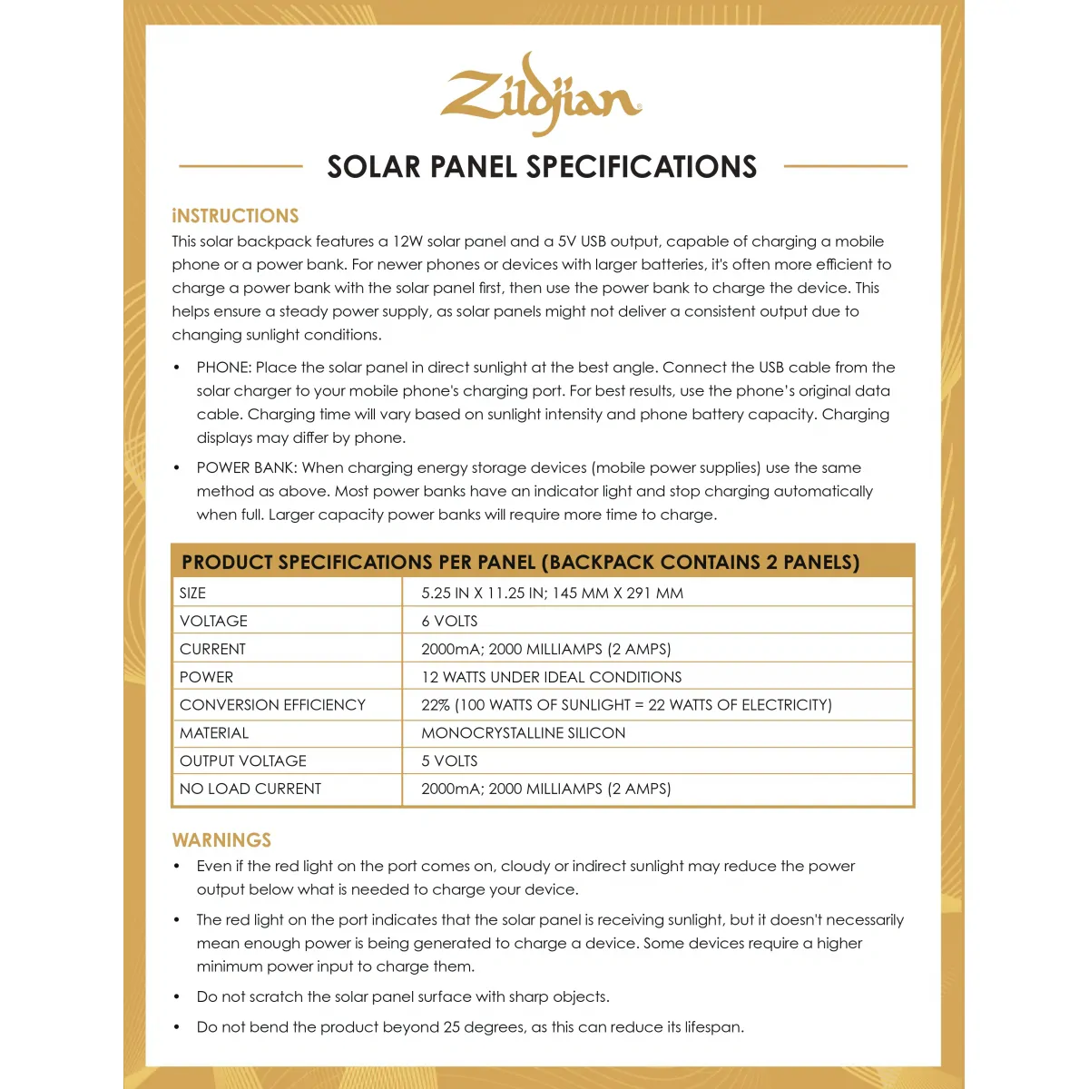Zildjian Zildjian Plecak Midnight ZIZXBP00503 duży plecak z solarem - zdjecie 6