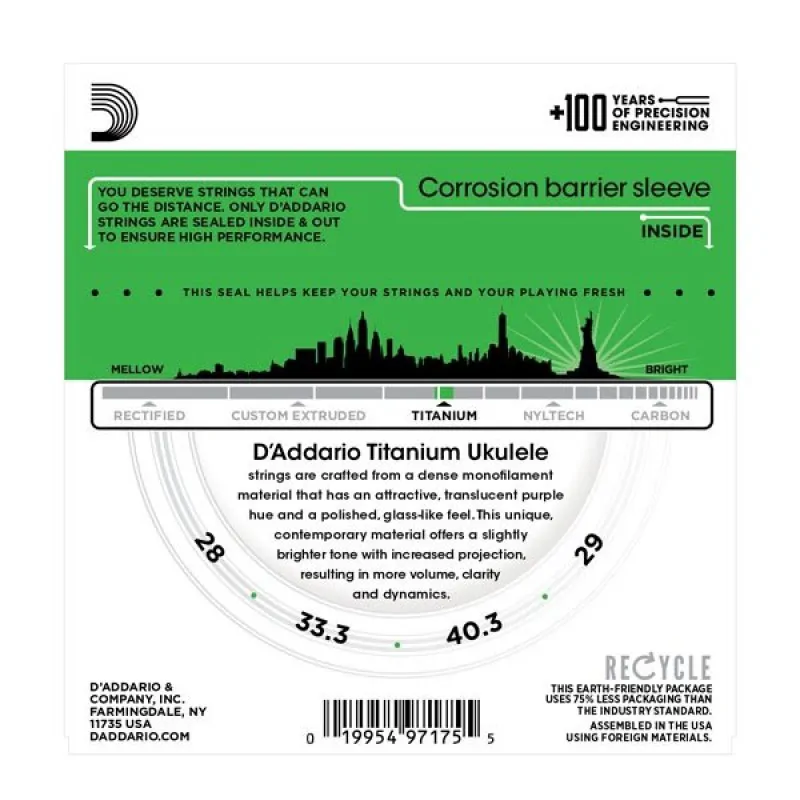 D'ADDARIO D'Addario EJ87S struny do ukulele sopranowego - zdjecie 3