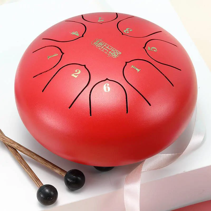 Hluru Hluru Tongue drum lotus 6" 8 ton  TC8-6-Red - zdjecie 2