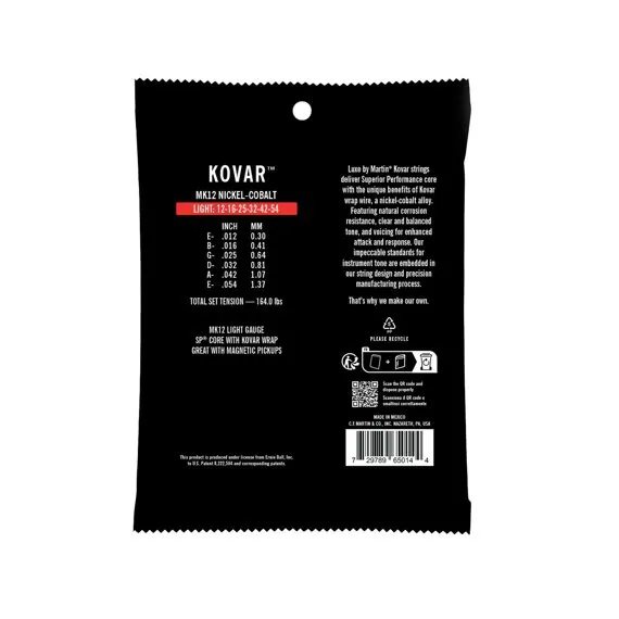 MARTIN Martin MK12 12-54 Kovar Struny akustyczne Light - zdjecie 2