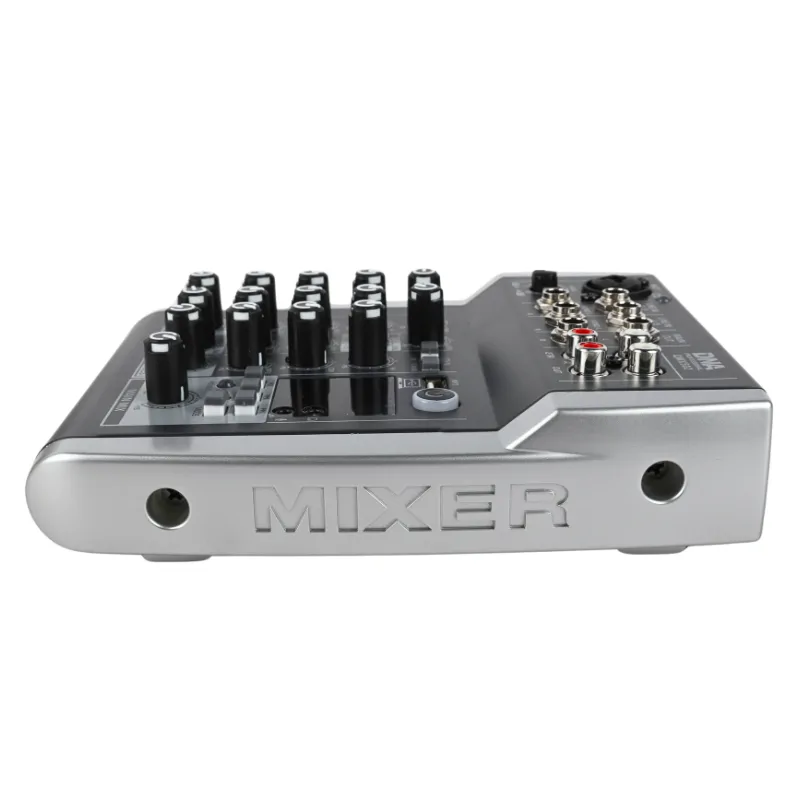 DNA DNA QMX502 analogowy mikser dźwięku 5 kanałów Bluetooth USB MP3 Phantom +48V akumulator 2500 mAh - zdjecie 7