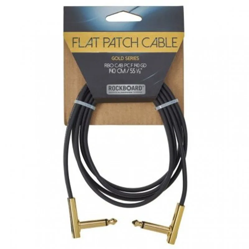 Rockboard Rockboard Flat 140 Gold kabel 140cm złączka jack - zdjecie 2
