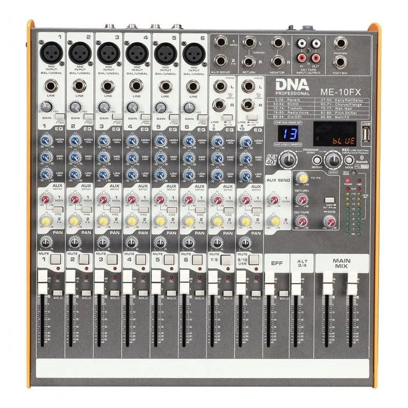 DNA DNA ME-10FX mikser audio - 10 kanał USB Bluetooth - zdjecie 2
