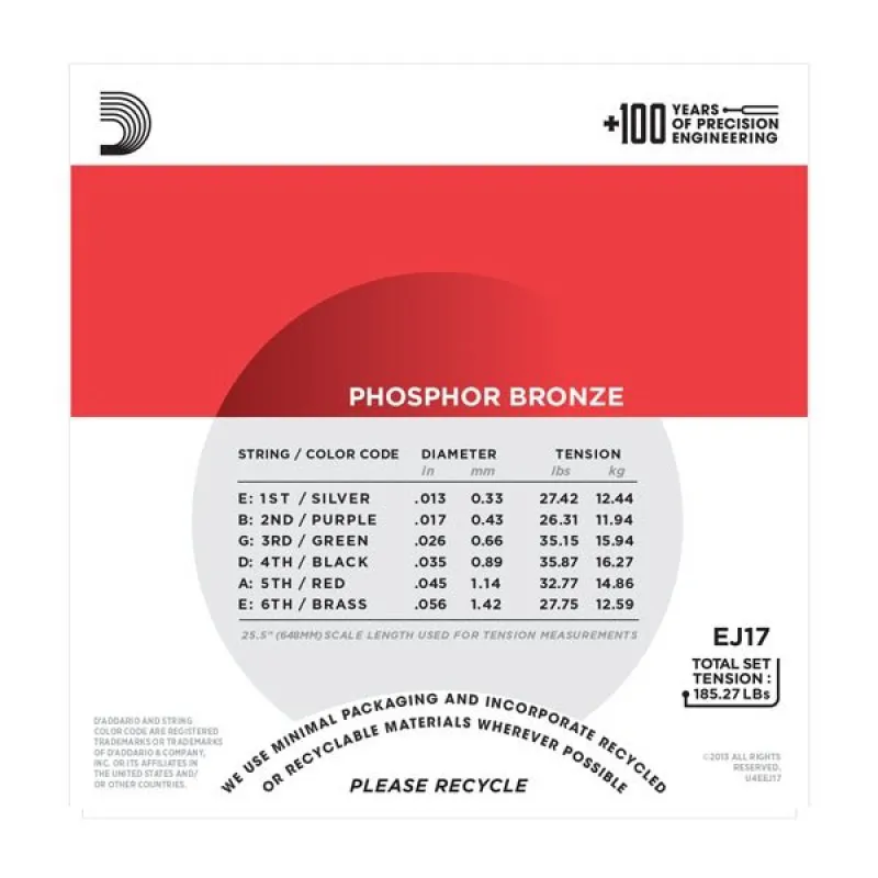 D'ADDARIO D'Addario EJ17 struny akustyczne 13-56 DADGAD - zdjecie 2