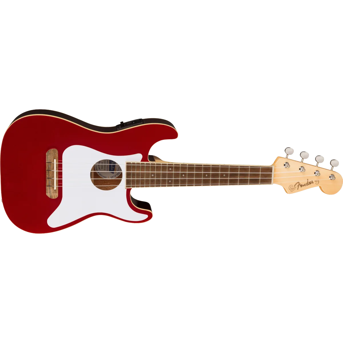 FENDER Fender Fullerton Strat Uke Walnut Fingerboard White Pickguard Candy Apple Red - zdjecie 3