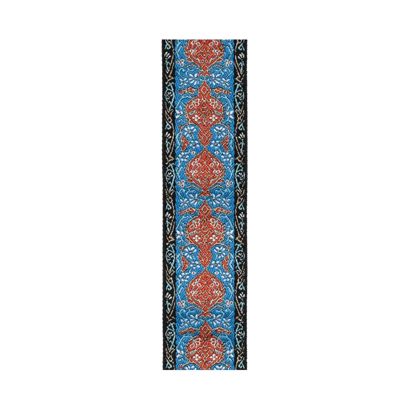 D'ADDARIO D'Addario 50RW05 Eco-Comfort Woven Guitar Strap Blue & Orange - zdjecie 2