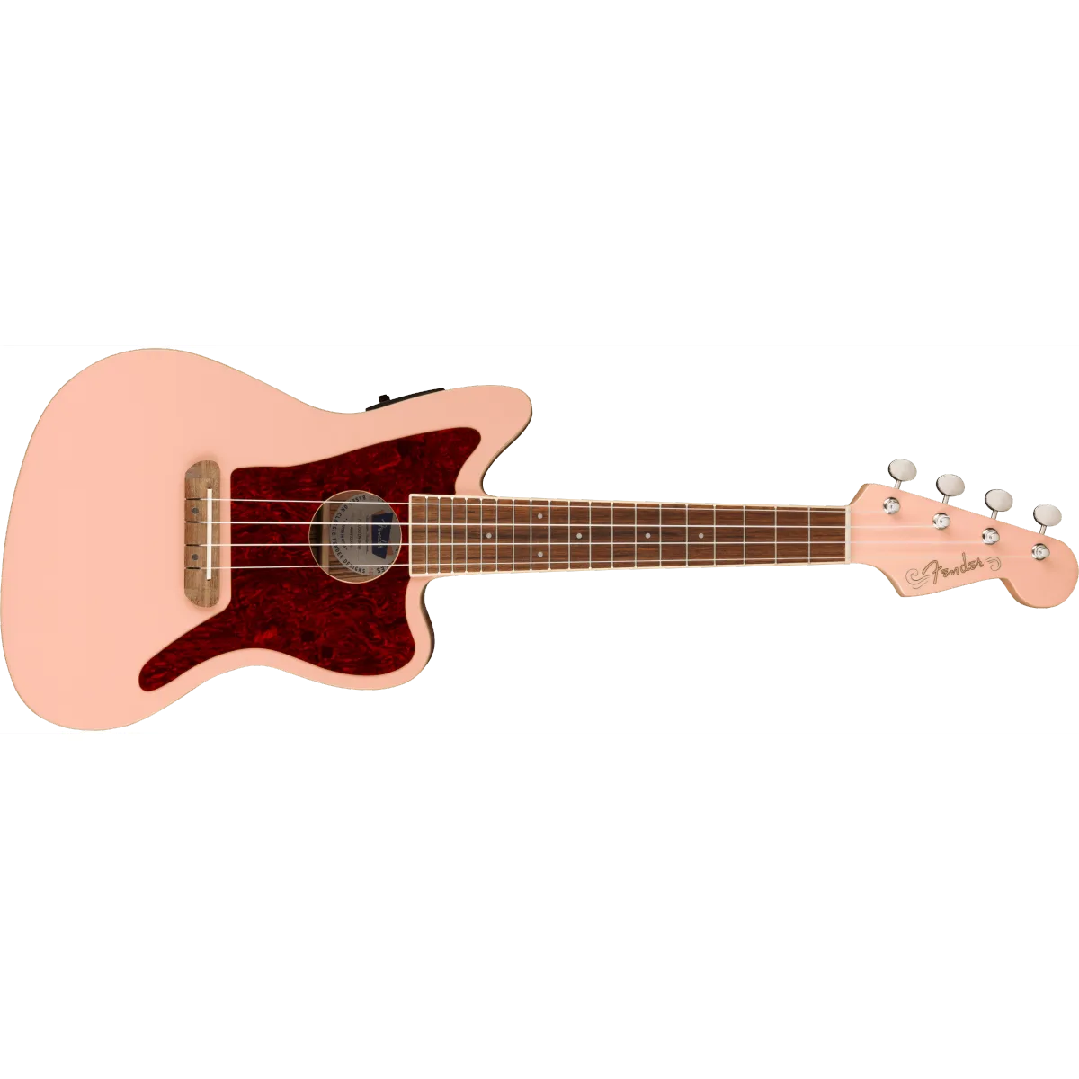 FENDER Fender Fullerton Jazzmaster Uke Walnut Fingerboard Tortoiseshell Pickguard Shell Pink