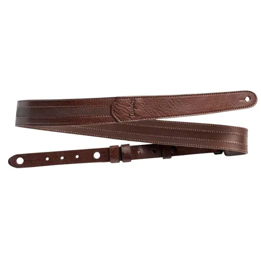 Taylor Guitars Taylor Slim Vegan Leather Chocolate Brown 1,5" Engraving Pas do gitary