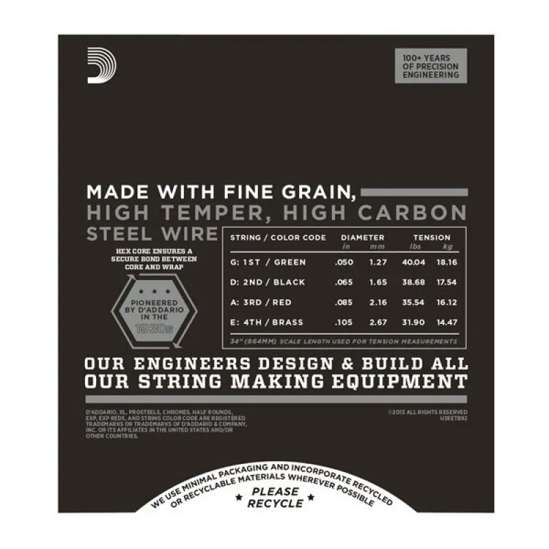 D'ADDARIO D'addario ETB92 - zdjecie 2