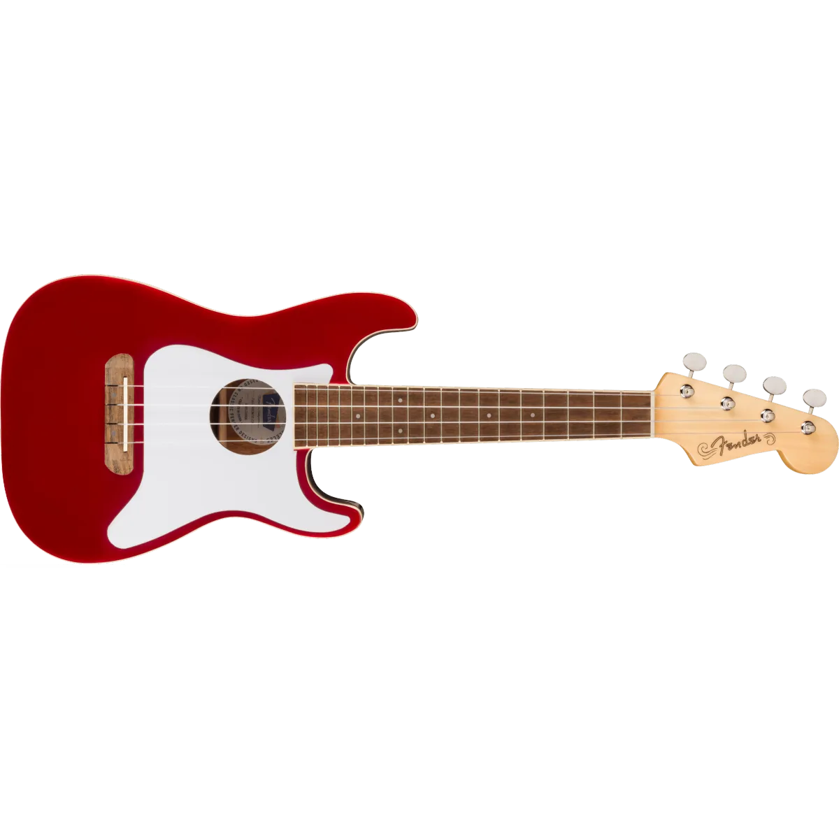 FENDER Fender Fullerton Strat Uke Walnut Fingerboard White Pickguard Candy Apple Red