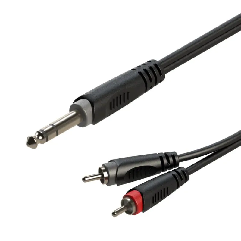 Roxtone Roxtone RAYC110L6 Kabel Jack 6.3 stereo 2x RCA 6m