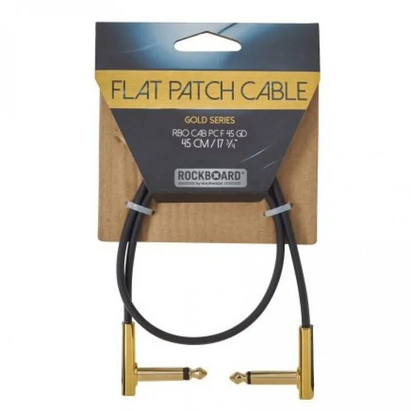 Rockboard Rockboard Flat 45 Gold kabel 45cm złączka jack - zdjecie 2