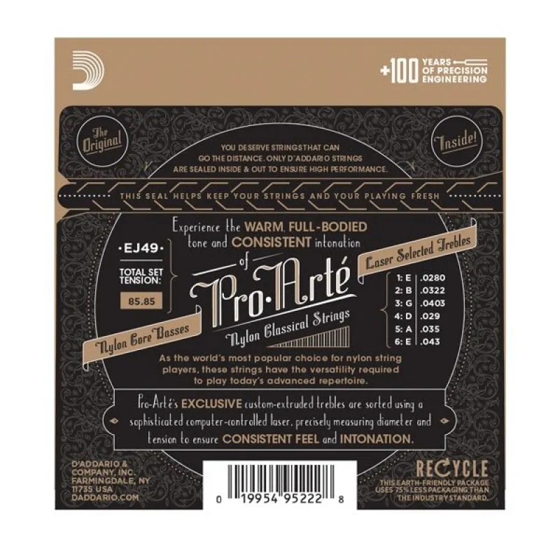 D'ADDARIO D'Addario EJ49 - Pro-Arte, czarne wioliny, normalny naciąg - zdjecie 3