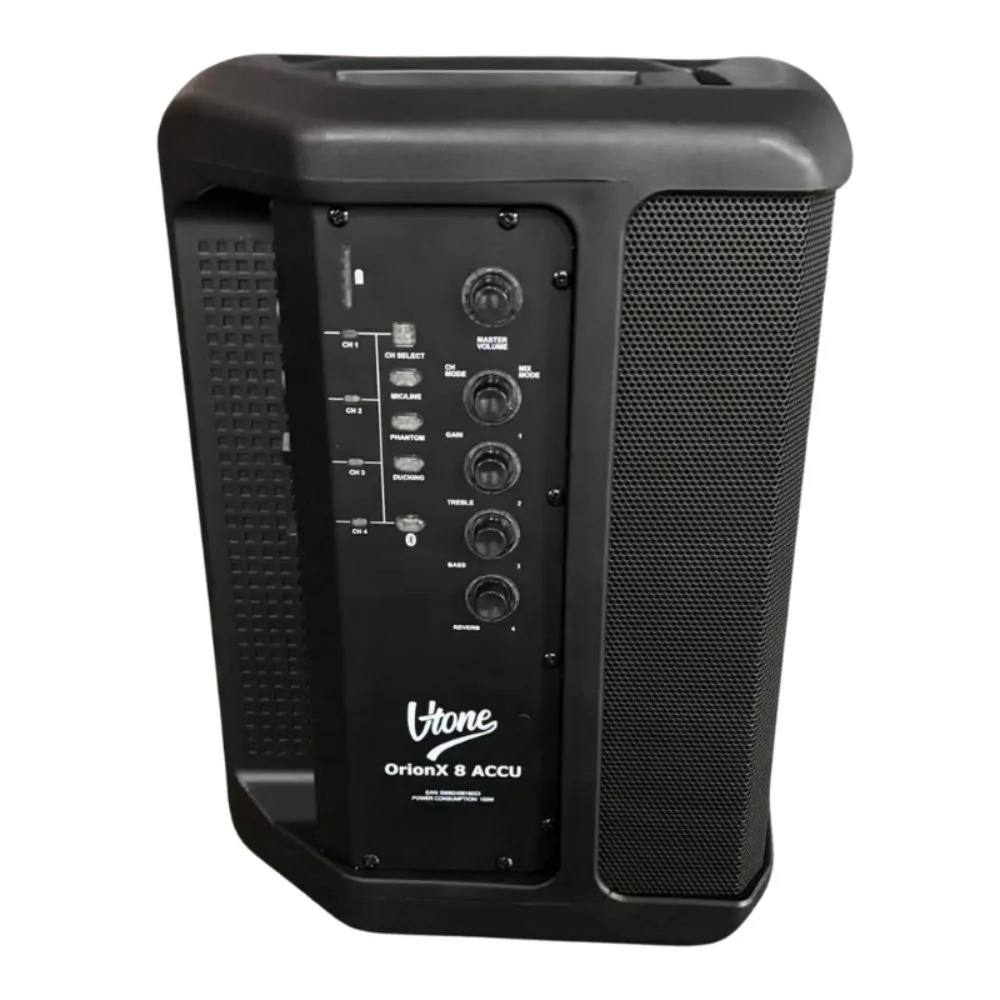 V-TONE V-TONE OrionX 8 ACCU akumulatorowa kolumna aktywna czarna 8" Bluetooth AUX Phantom 80W RMS 6000 mAh - zdjecie 4