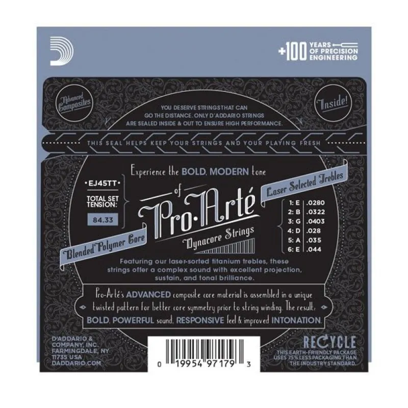D'ADDARIO D'Addario EJ45TT struny do gitary klasycznej normal - zdjecie 3