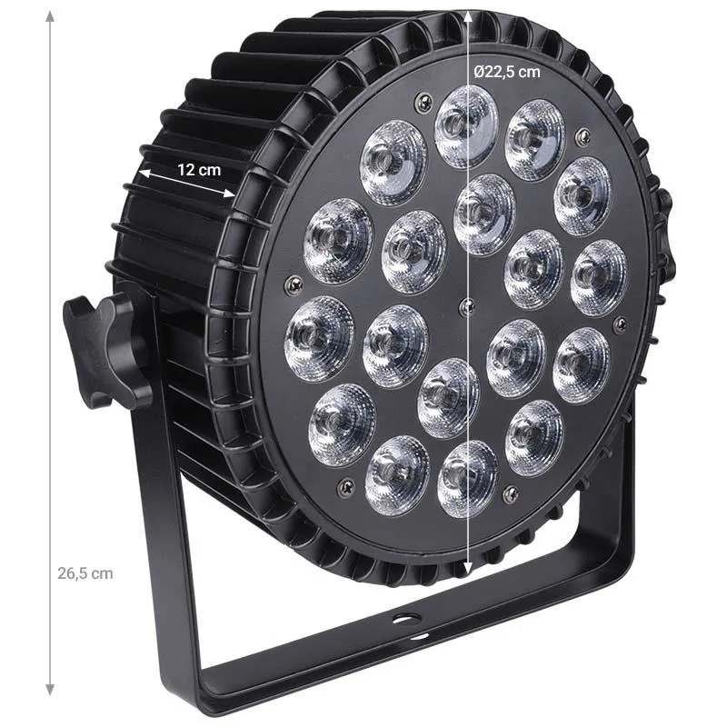 LIGHT4ME LIGHT4ME ALU QUAD PAR 18x6W RGBW reflektor sceniczny LED - zdjecie 3