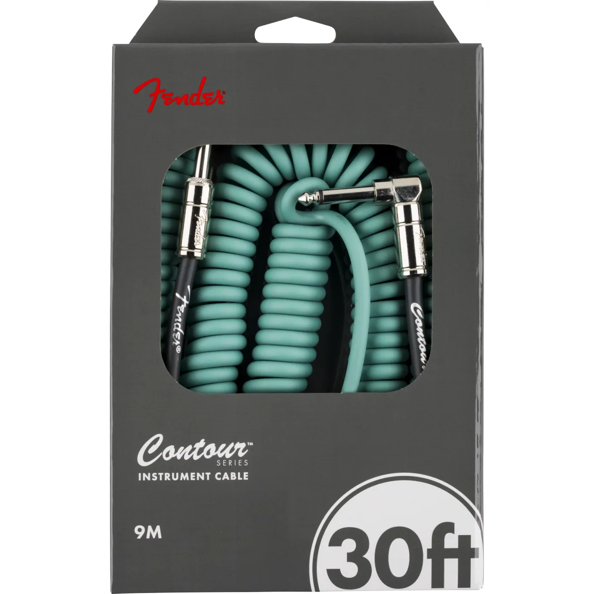 FENDER Fender Contour 30' Coiled Cable Sherwood Green 9m - zdjecie 4