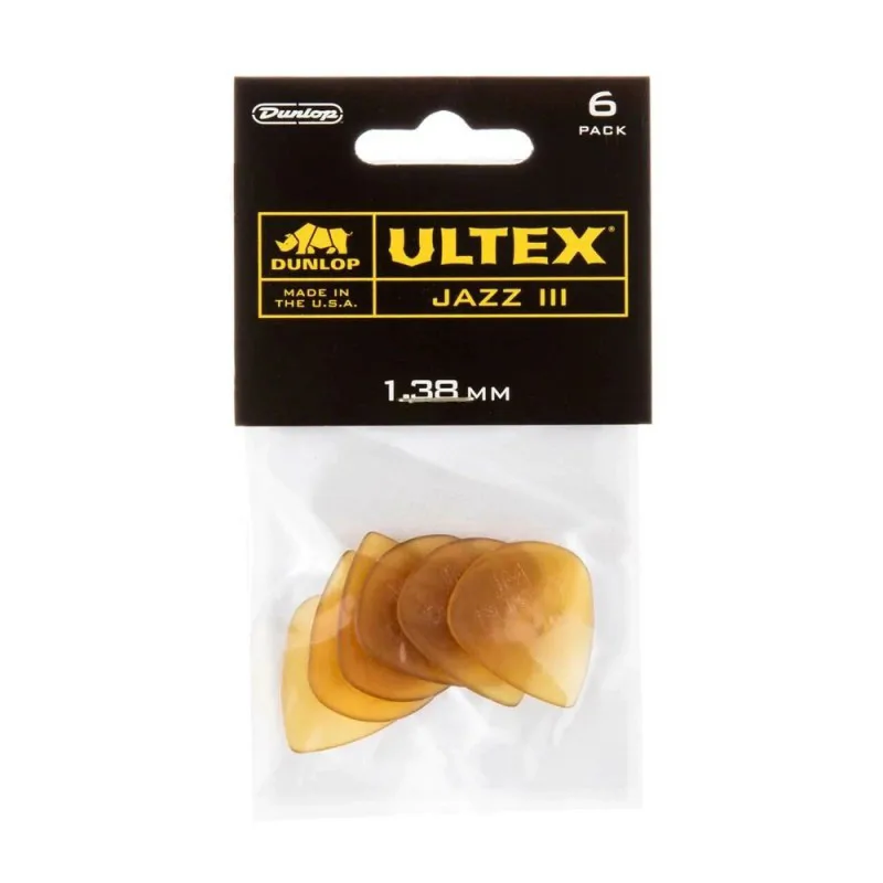 DUNLOP Dunlop 427P138 Ultex Jazz III kostki gitarowe komplet 6 szt